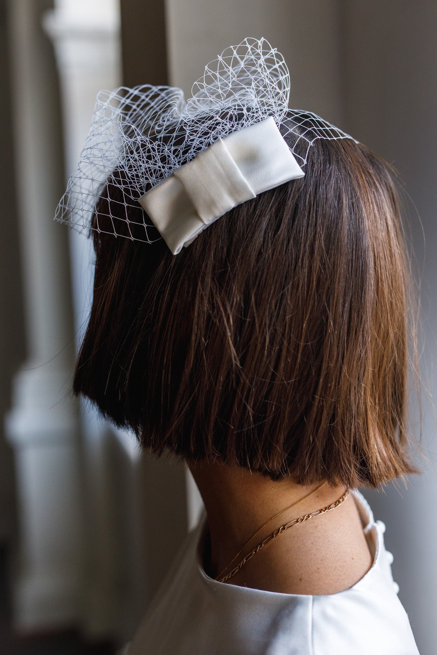 Private Universe Veil | Short Birdcage Veil | Elope Bridal